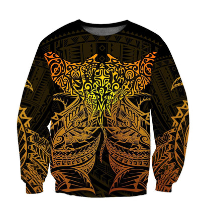 Amazing Polynesian Ray Tattoo Hoodie for Men and Women-ML