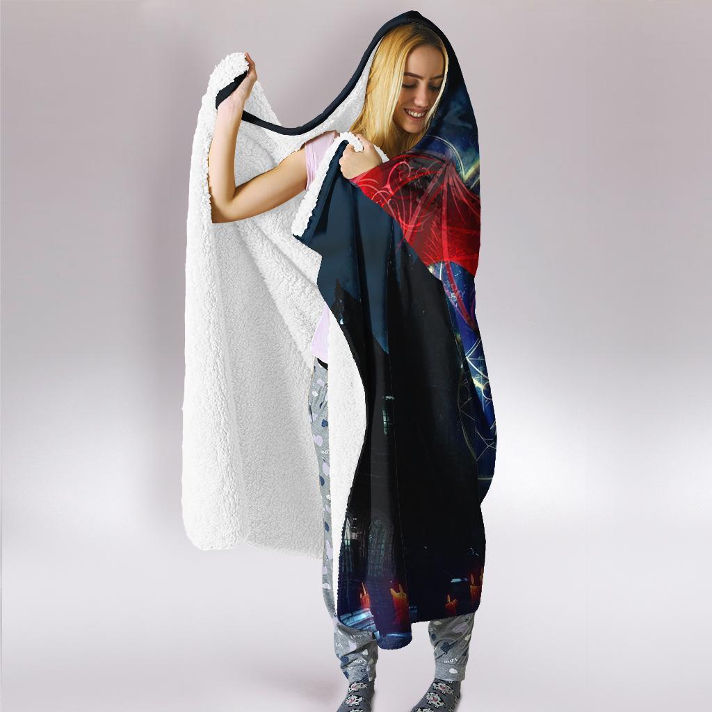 Death & Live Gothic Art 3D Over Printed Hooded Blanket for Men and Women-ML