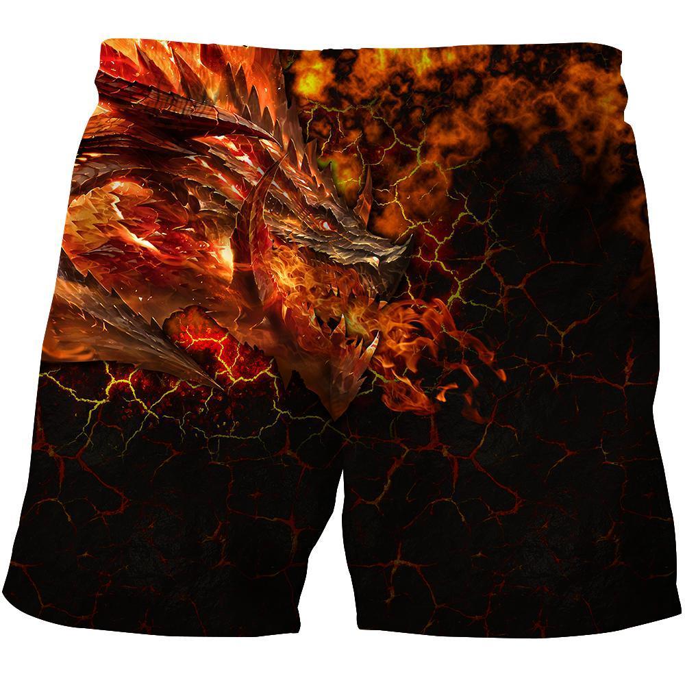 Lava Dragon 3D Over Printed Hoodie for Men and Women-ML