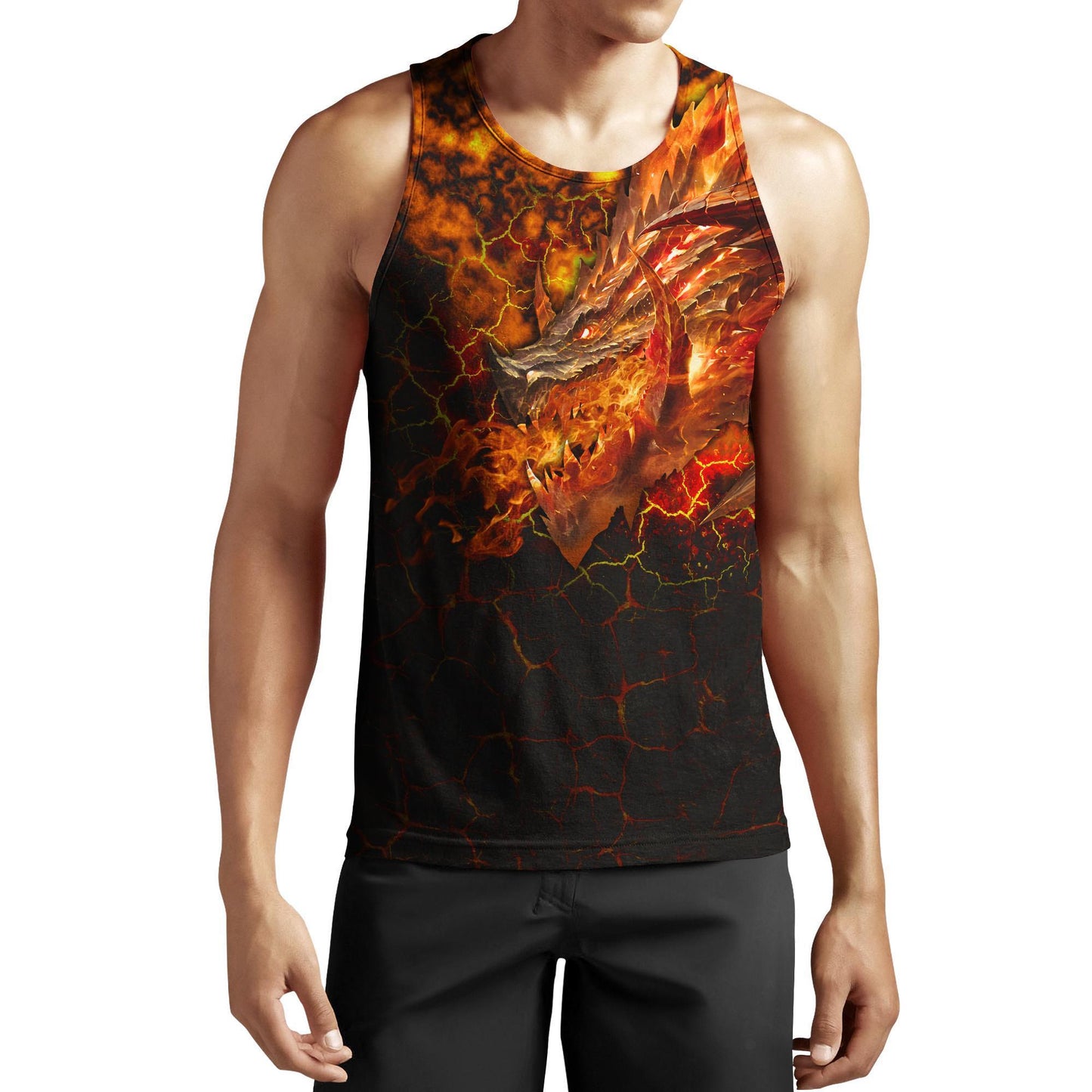 Lava Dragon 3D Over Printed Hoodie for Men and Women-ML
