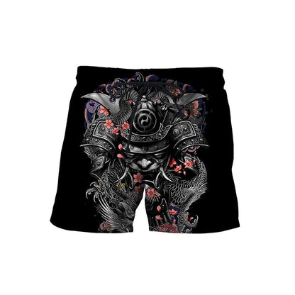 Samurai and Dragon Tattoo 3D Over Printed Unisex Hoodie-ML