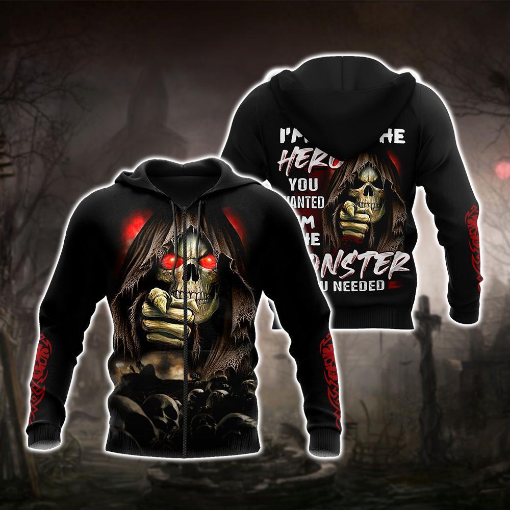 Skull I'm Not The Hero You Wanted 3D All Over Printed Hoodie VP12092002