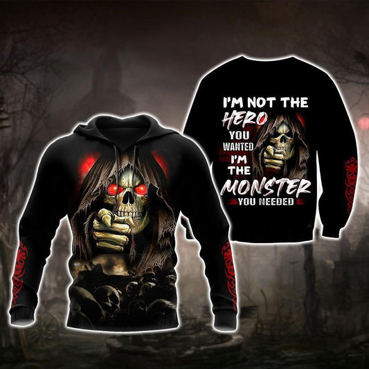 Skull I'm Not The Hero You Wanted 3D All Over Printed Hoodie VP12092002