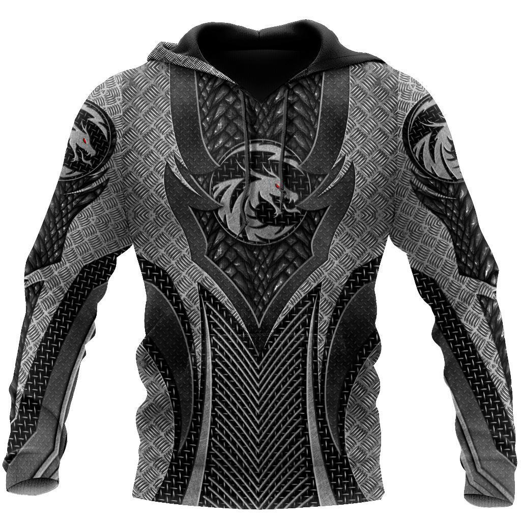 Dragon Kinght Iris Amor 3D Over Printed Hoodie for Men and Women-ML