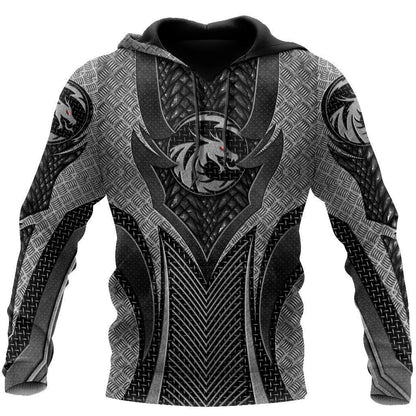 Dragon Kinght Iris Amor 3D Over Printed Hoodie for Men and Women-ML