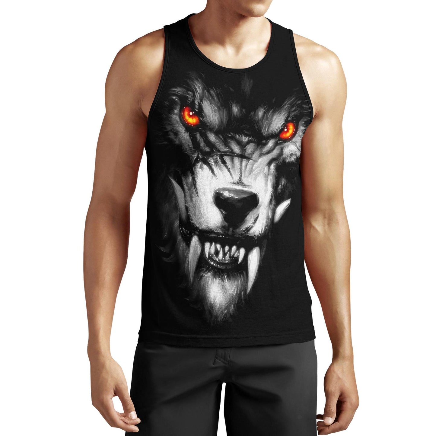 Scary Wolf 3D Over Printed Hoodie for Men and Women-ML