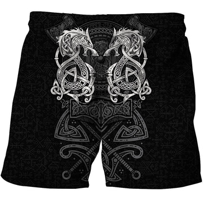 White Fenrir Viking Wolf Tattoo 3D Over Printed Hoodie for Men and Women-ML