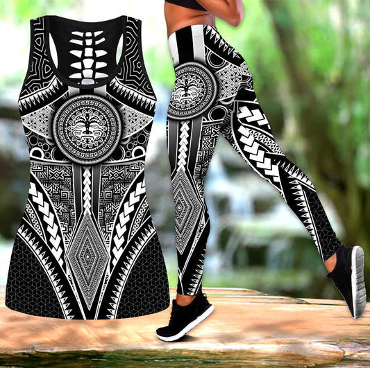 Amazing Polynesian Pattern Legging & Tank top