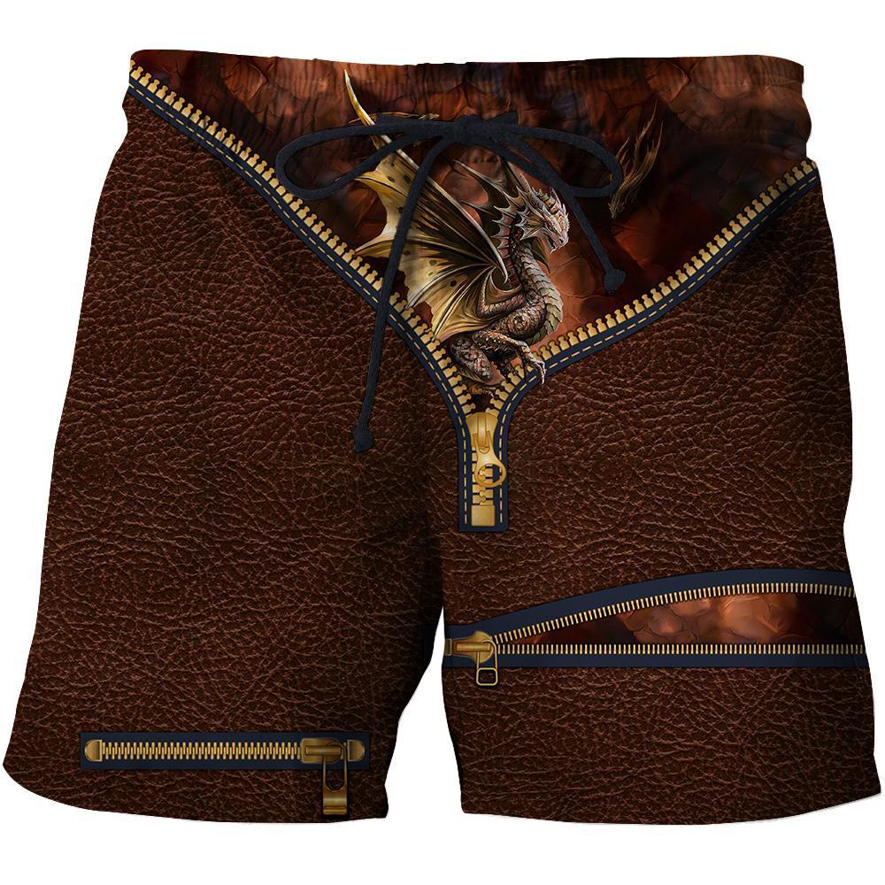Dragon Leather 3D Over Printed Hoodie for Men and Women-ML