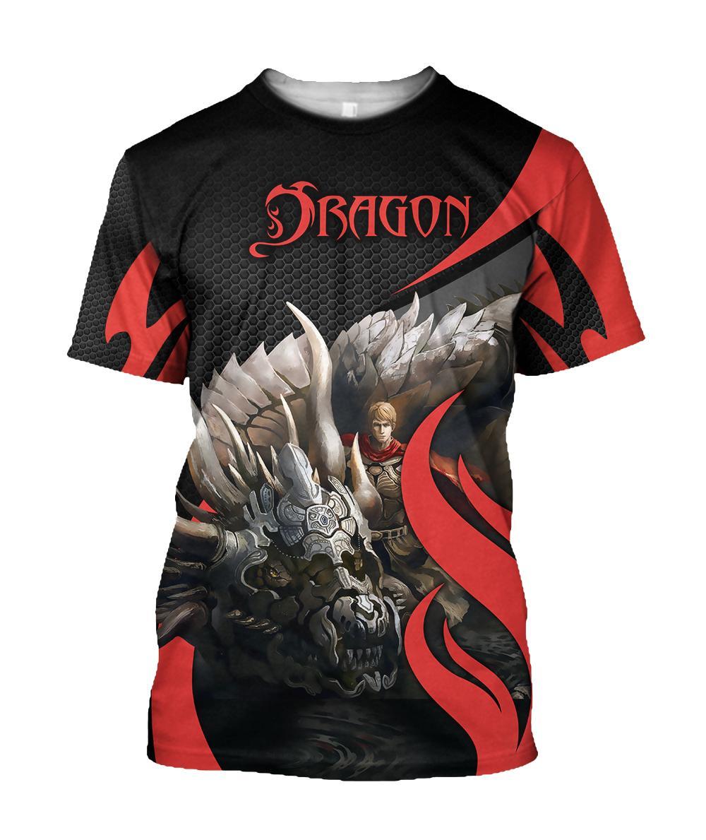 Dragon Knight Art 3D Over Printed Hoodie for Men and Women-ML