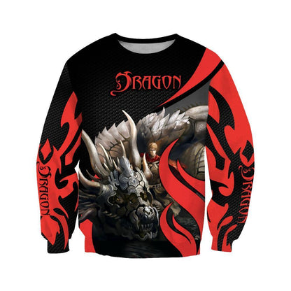 Dragon Knight Art 3D Over Printed Hoodie for Men and Women-ML