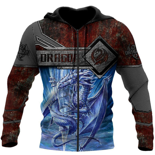 Dragon Knight III Art 3D Over Printed Hoodie for Men and Women-ML