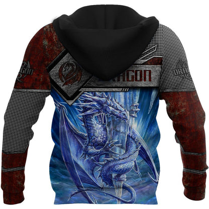 Dragon Knight III Art 3D Over Printed Hoodie for Men and Women-ML