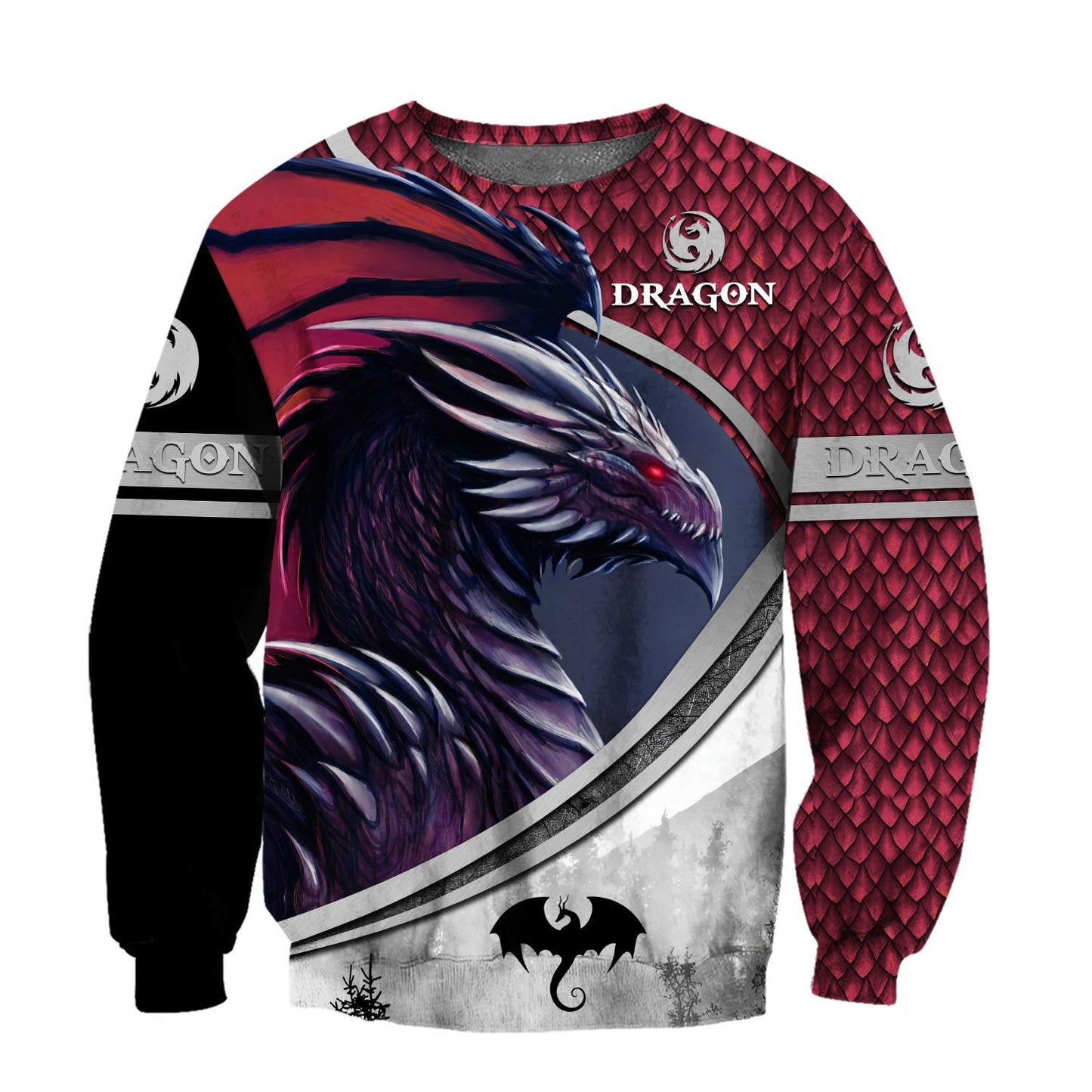 Love Dragon Art 3D Over Printed Hoodie for Men and Women-ML
