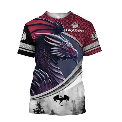 Love Dragon Art 3D Over Printed Hoodie for Men and Women-ML