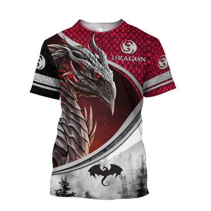 Love Dragon Art 3D Over Printed Hoodie for Men and Women-ML