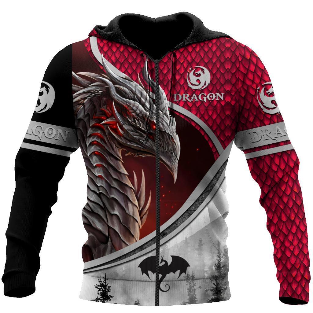 Love Dragon Art 3D Over Printed Hoodie for Men and Women-ML