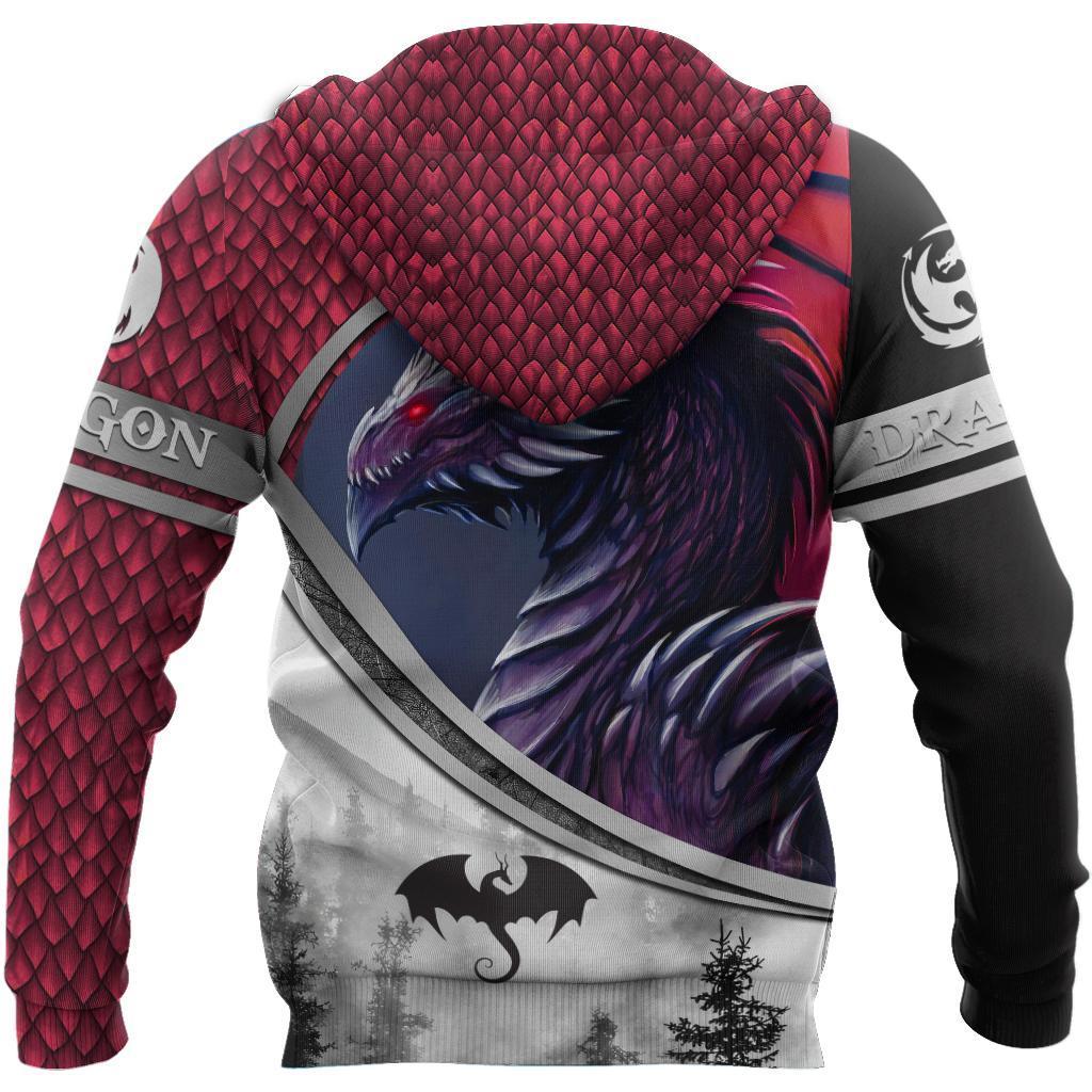 Love Dragon Art 3D Over Printed Hoodie for Men and Women-ML