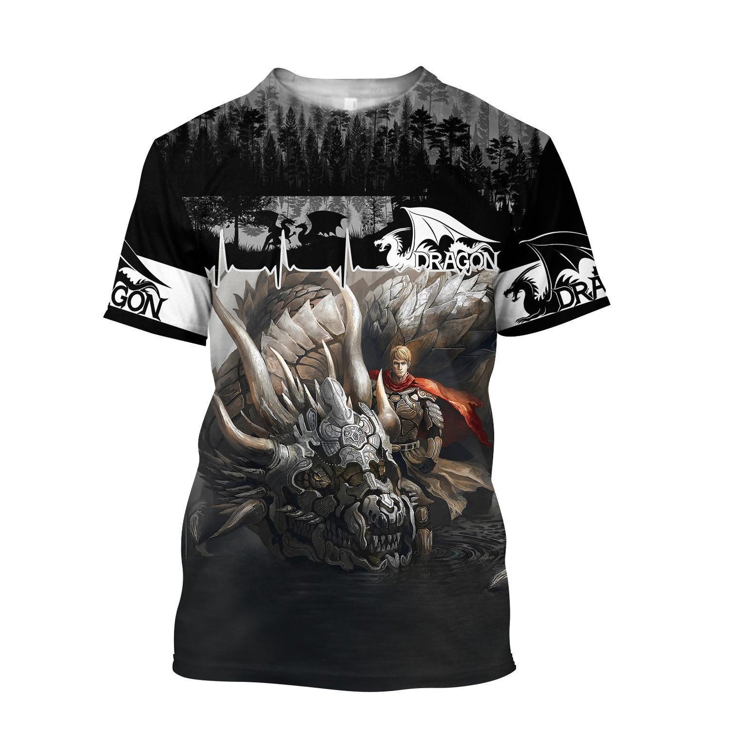 Dragon Knight II Art 3D Over Printed Hoodie for Men and Women-ML