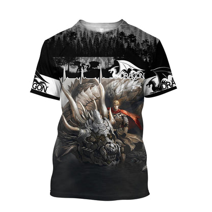 Dragon Knight II Art 3D Over Printed Hoodie for Men and Women-ML