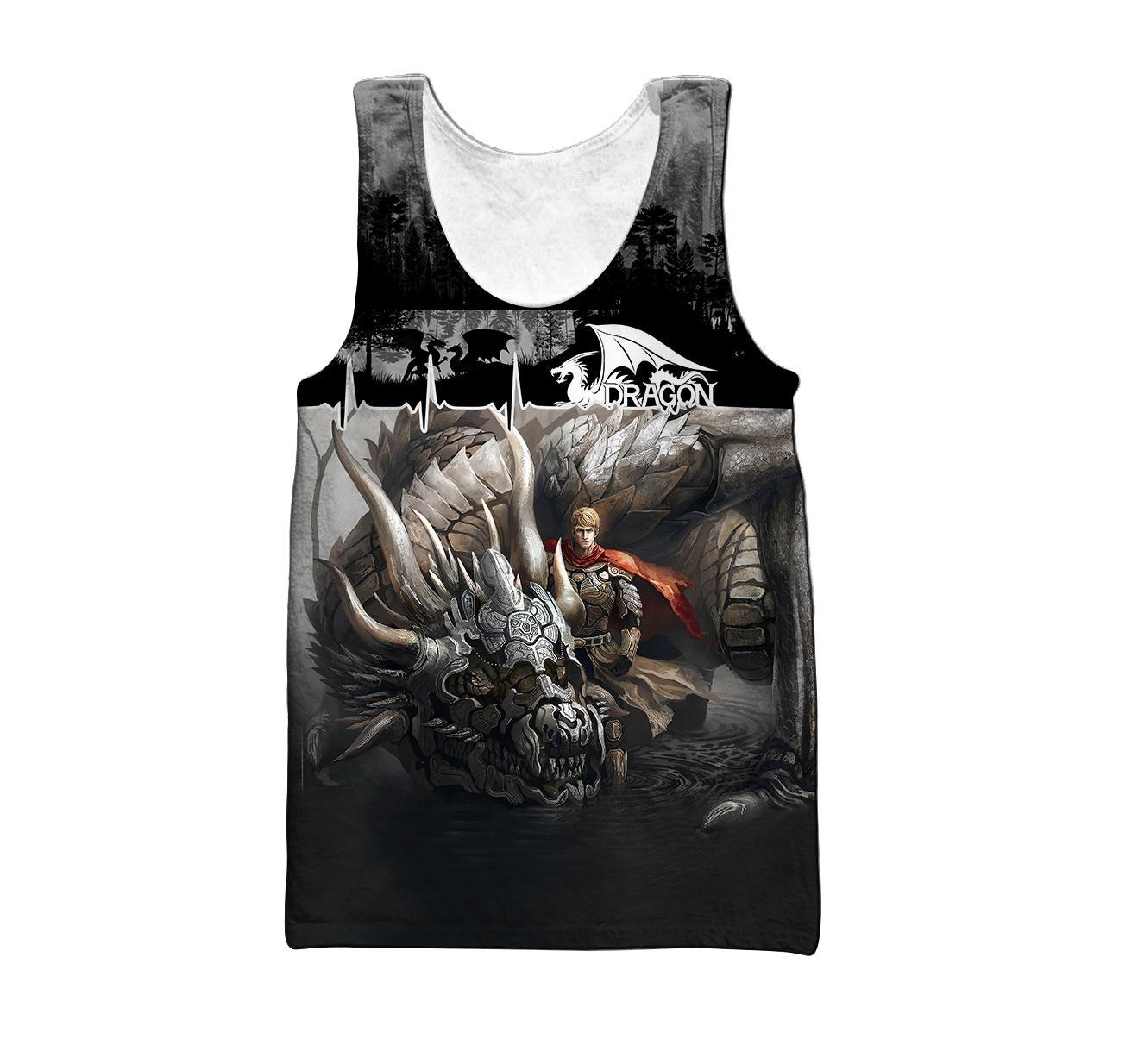 Dragon Knight II Art 3D Over Printed Hoodie for Men and Women-ML
