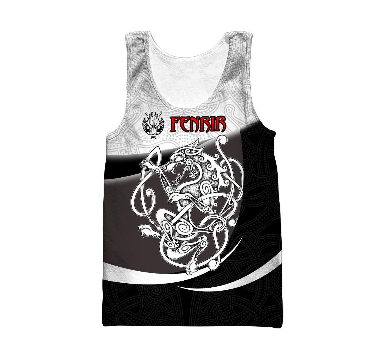 Fenrir II Viking Tattoo 3D Over Printed Hoodie for Men and Women-ML