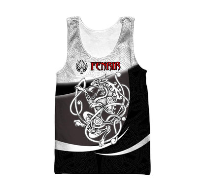 Fenrir II Viking Tattoo 3D Over Printed Hoodie for Men and Women-ML