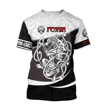 Fenrir II Viking Tattoo 3D Over Printed Hoodie for Men and Women-ML