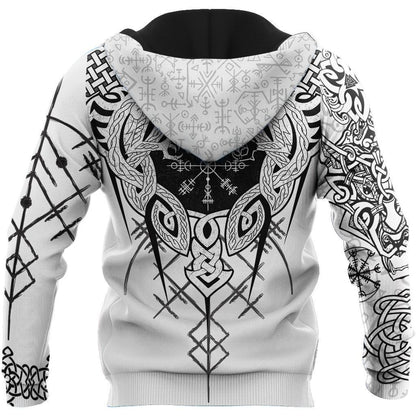 Fenrir Viking Wolf 3D Over Printed Hoodie for Men and Women-ML
