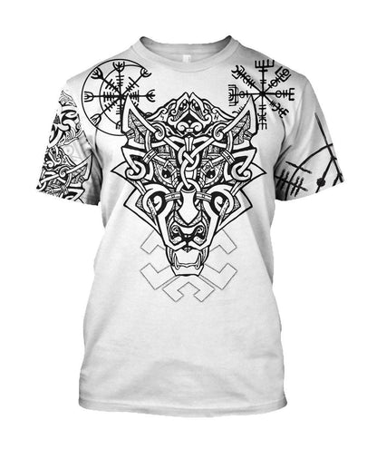 Fenrir Viking Wolf 3D Over Printed Hoodie for Men and Women-ML