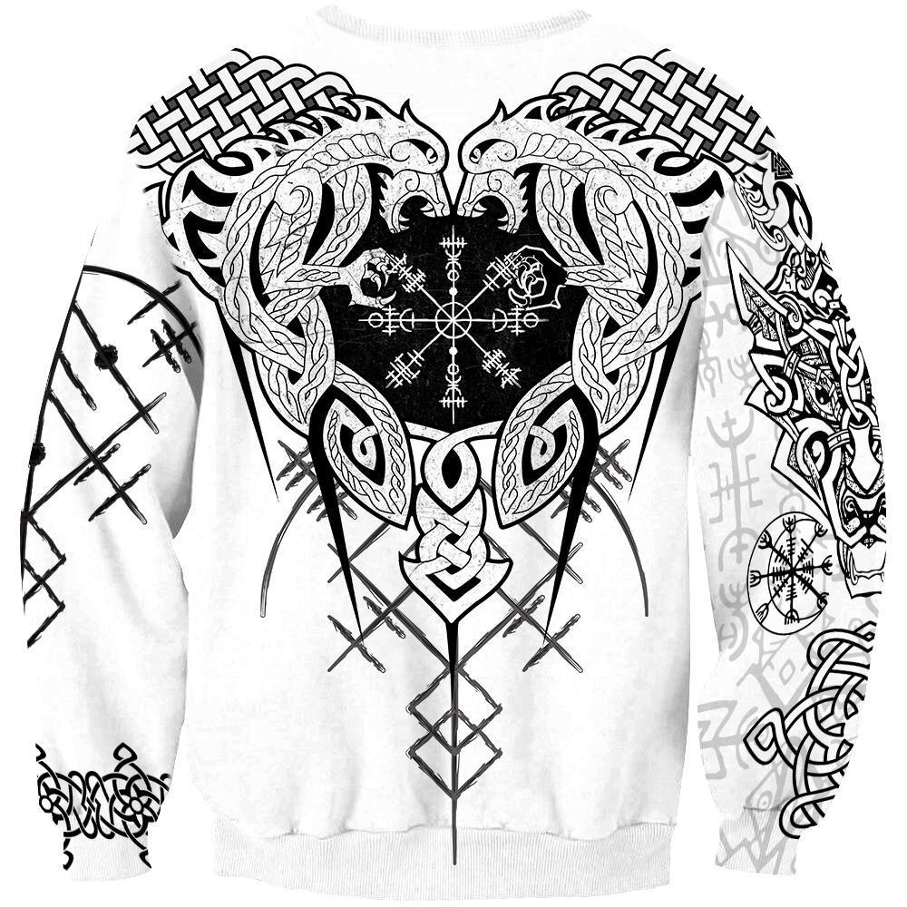 Fenrir Viking Wolf 3D Over Printed Hoodie for Men and Women-ML
