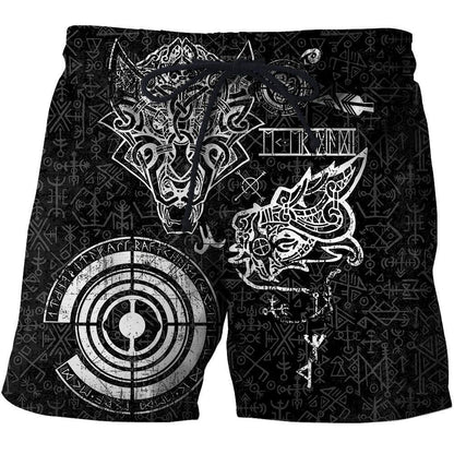 Fenrir And Nidhogg Viking Tattoo 3D Over Printed Hoodie for Men and Women-ML