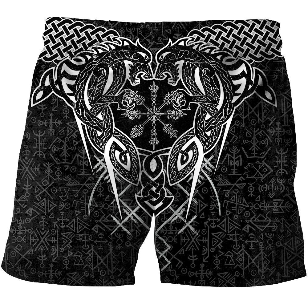 Fenrir And Nidhogg Viking Tattoo 3D Over Printed Hoodie Unisex-ML