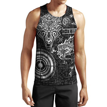 Fenrir And Nidhogg Viking Tattoo 3D Over Printed Hoodie Unisex-ML