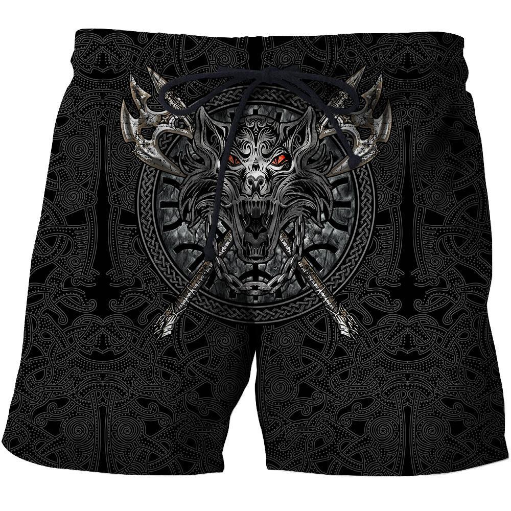 Fenrir Viking Tattoo 3D Over Printed Hoodie Unisex-ML