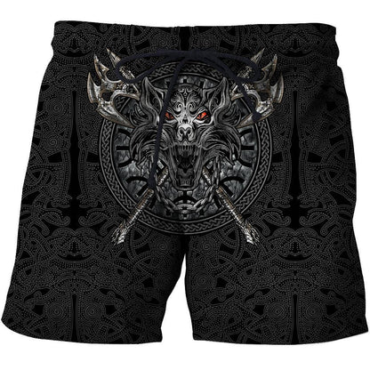 Fenrir Viking Tattoo 3D Over Printed Hoodie Unisex-ML