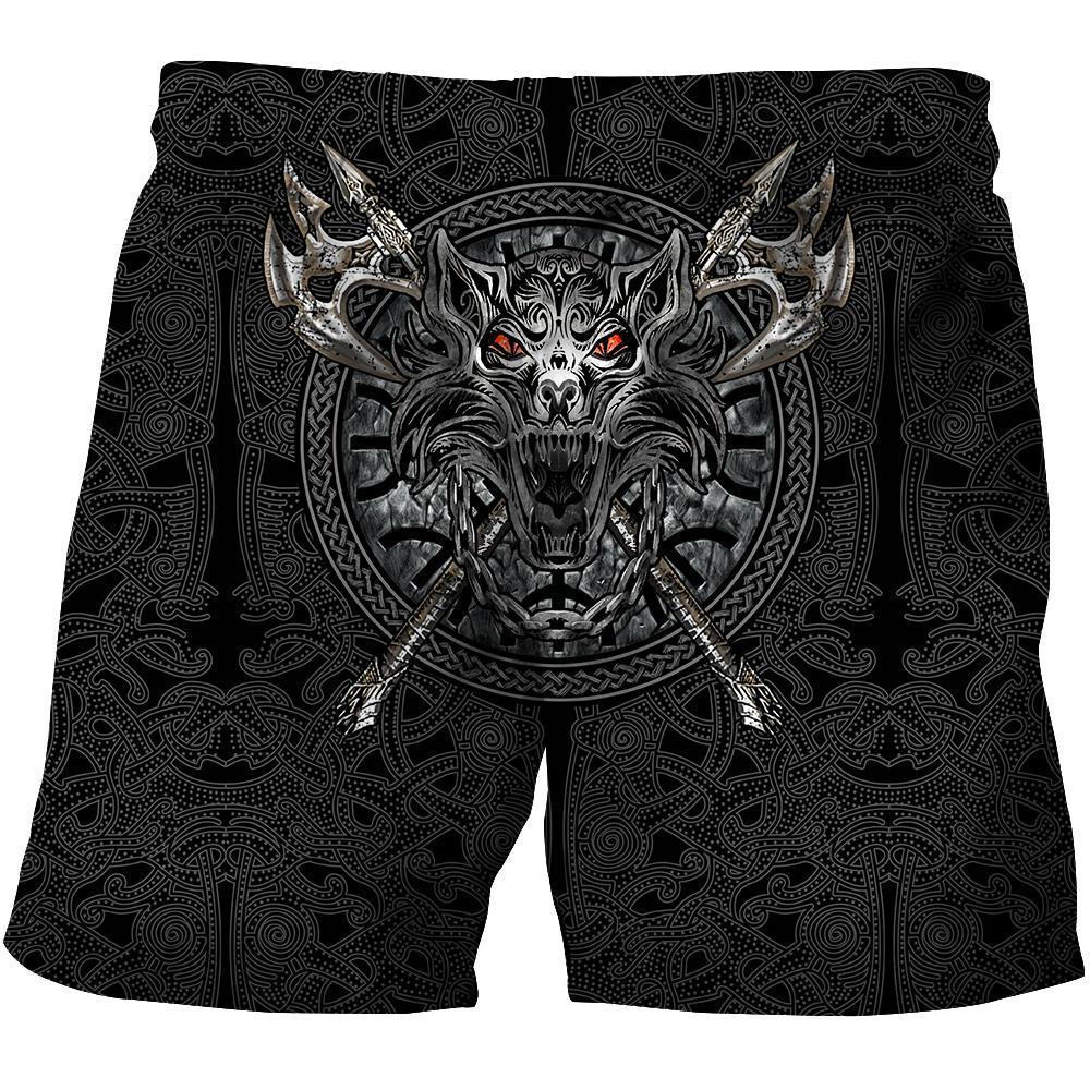 Fenrir Viking Tattoo 3D Over Printed Hoodie Unisex-ML