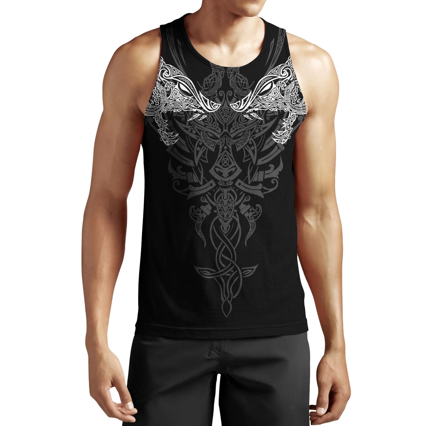Geki & Freki Viking Wolf 3D Over Printed Hoodie for Men and Women-ML