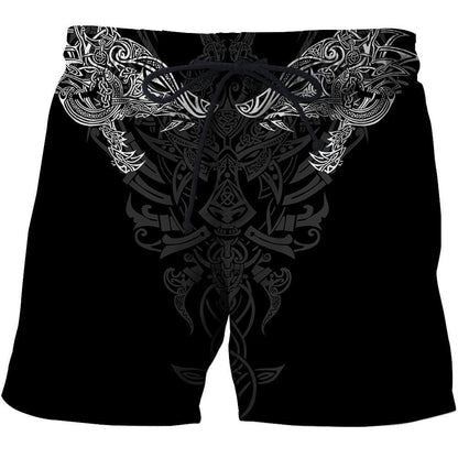Geki & Freki Viking Wolf 3D Over Printed Hoodie for Men and Women-ML