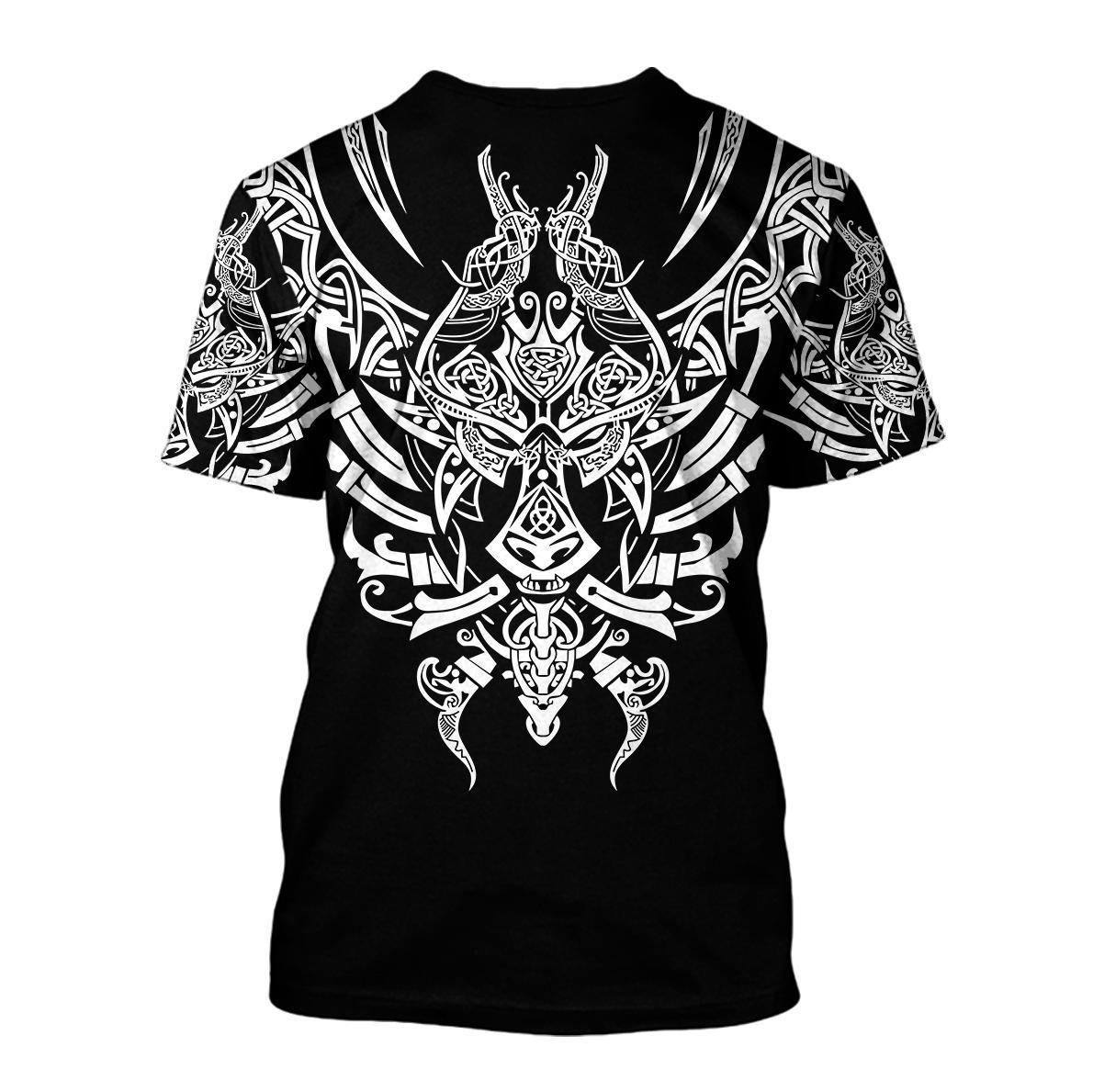 Geki & Freki Viking Wolf 3D Over Printed Hoodie for Men and Women-ML