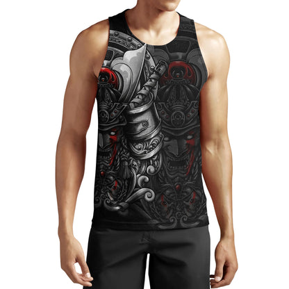 Samurai Helmet Tattoo 3D Over Printed Unisex Hoodie-ML