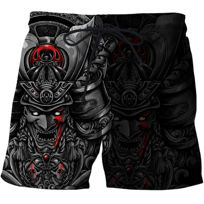 Samurai Helmet Tattoo 3D Over Printed Unisex Hoodie-ML