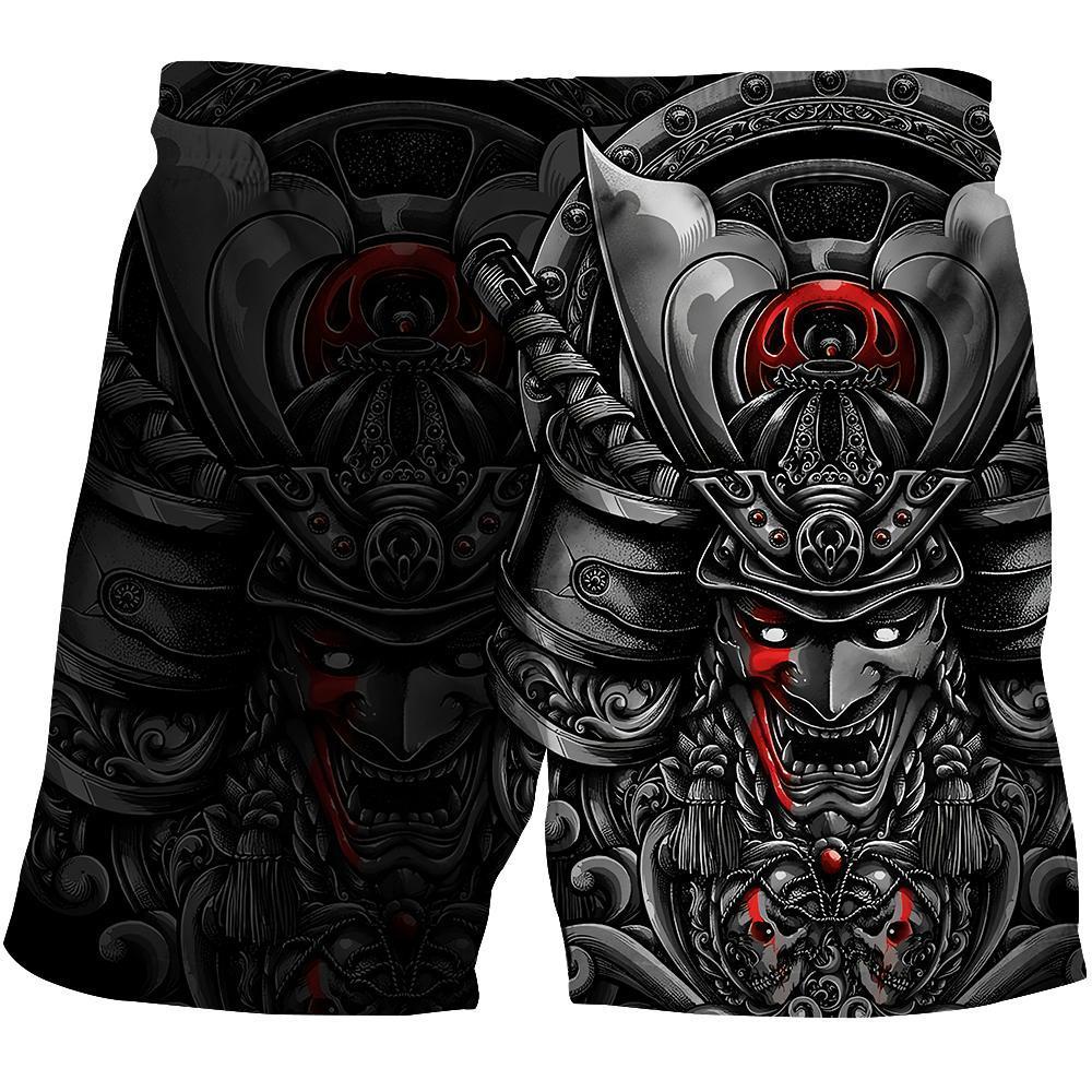 Samurai Helmet Tattoo 3D Over Printed Unisex Hoodie-ML