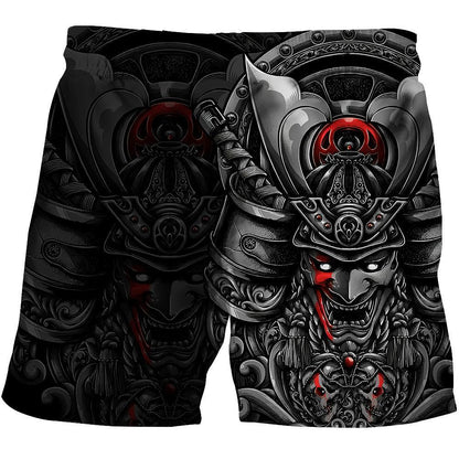 Samurai Helmet Tattoo 3D Over Printed Unisex Hoodie-ML