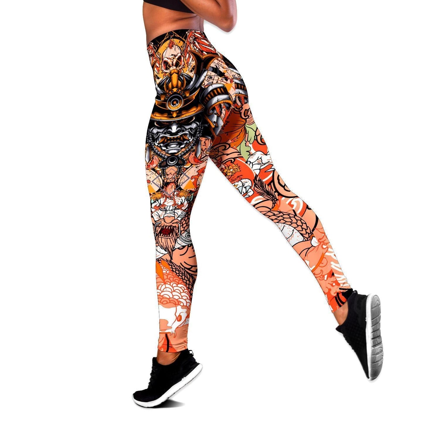 Samurai Helmet Tattoo Legging & Tank top-ML