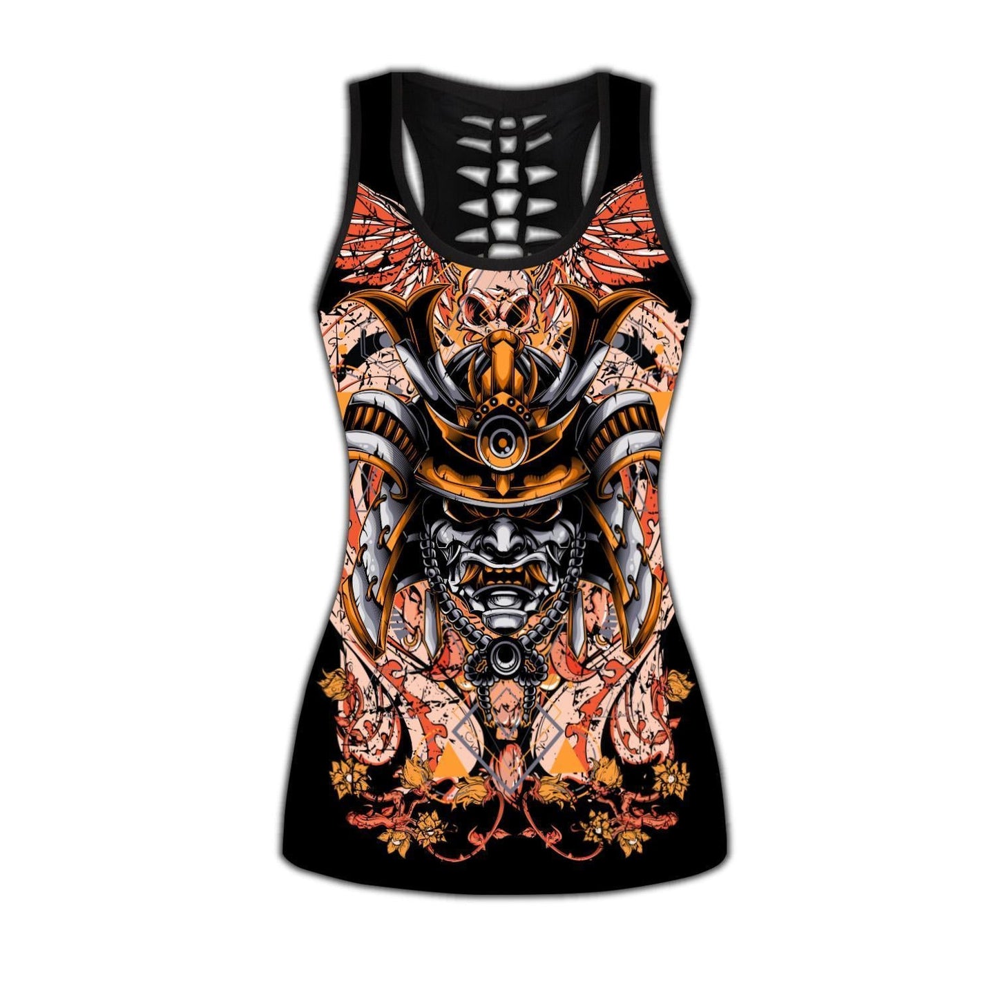 Samurai Helmet Tattoo Legging & Tank top-ML