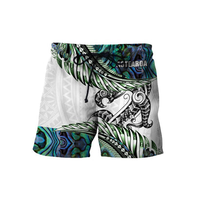 Paua Shell Maori Silver Fern New Zealand 3D Unisex Hoodie