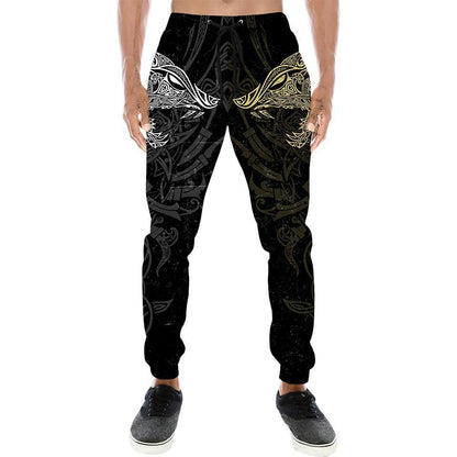 Geki And Freki Viking Wolf II Tattoo 3D Over Printed Unisex Hoodie-ML