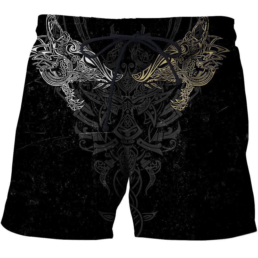 Geki And Freki Viking Wolf II Tattoo 3D Over Printed Unisex Hoodie-ML
