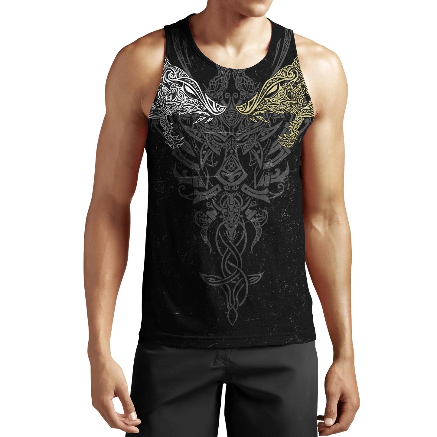 Geki And Freki Viking Wolf II Tattoo 3D Over Printed Unisex Hoodie-ML